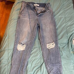 KanCan Blue Boyfriend Distressed Jeans